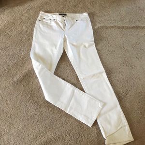 Straight leg white jeans